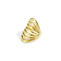 Inel Golden Ribs_0